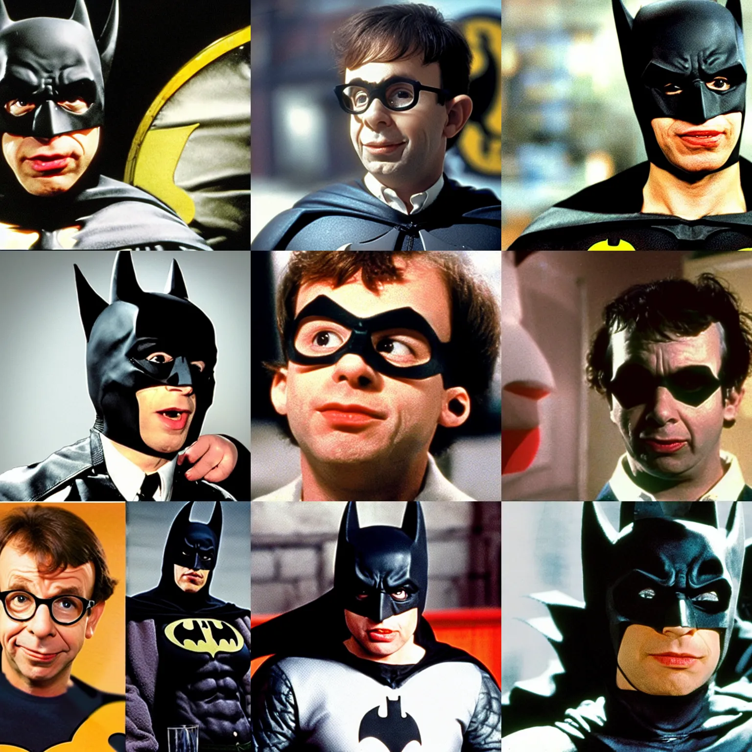 Prompt: Rick Moranis as Batman