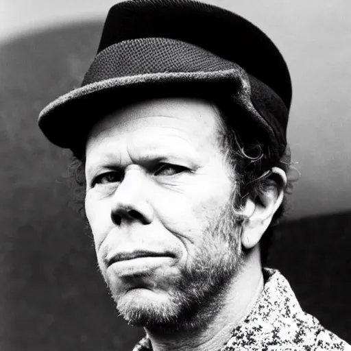 Image similar to photograph of tom waits