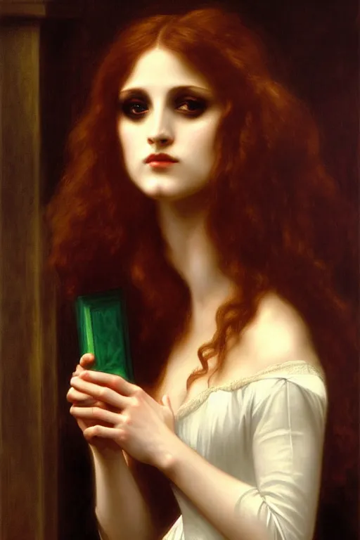 Image similar to phantom of the opera, painting by rossetti bouguereau, detailed art, artstation