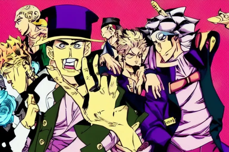 prompthunt: volodymyr zelenskii in jojo pose jojo anime style by Hirohiko  Araki