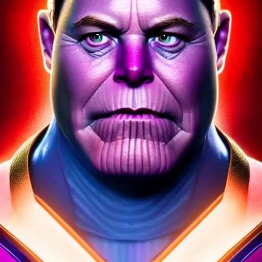 Prompt: a full character portrait of elon musk as thanos, the pixar adaptation, with same hairstyle, hyper detailed, digital art, trending in artstation, cinematic lighting, studio quality, smooth render, unreal engine 5 rendered, octane rendered