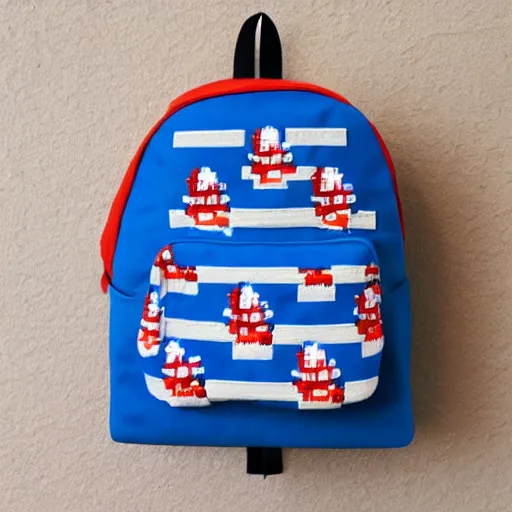 Image similar to a backpack embroidery Barack Obama sonic the hedgehog super Mario