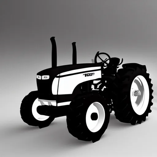 Prompt: tractor in design studio