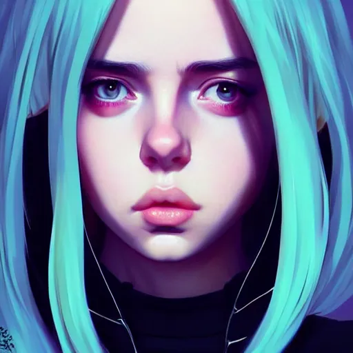 Image similar to a beautiful billie eilish christina hendricks alluring instagram model in crop top, by guweiz and wlop and ilya kuvshinov and artgerm and makoto shinkai and studio ghibli, symmetrical eyes, aesthetic, gorgeous, stunning, alluring, attractive, artstation, deviantart, pinterest, digital art