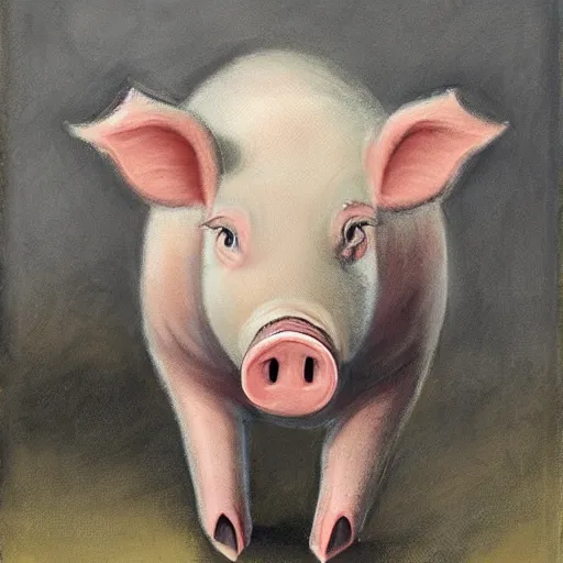 Image similar to a hungry pig