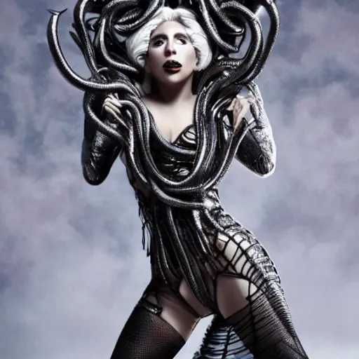 Image similar to lady gaga as medusa