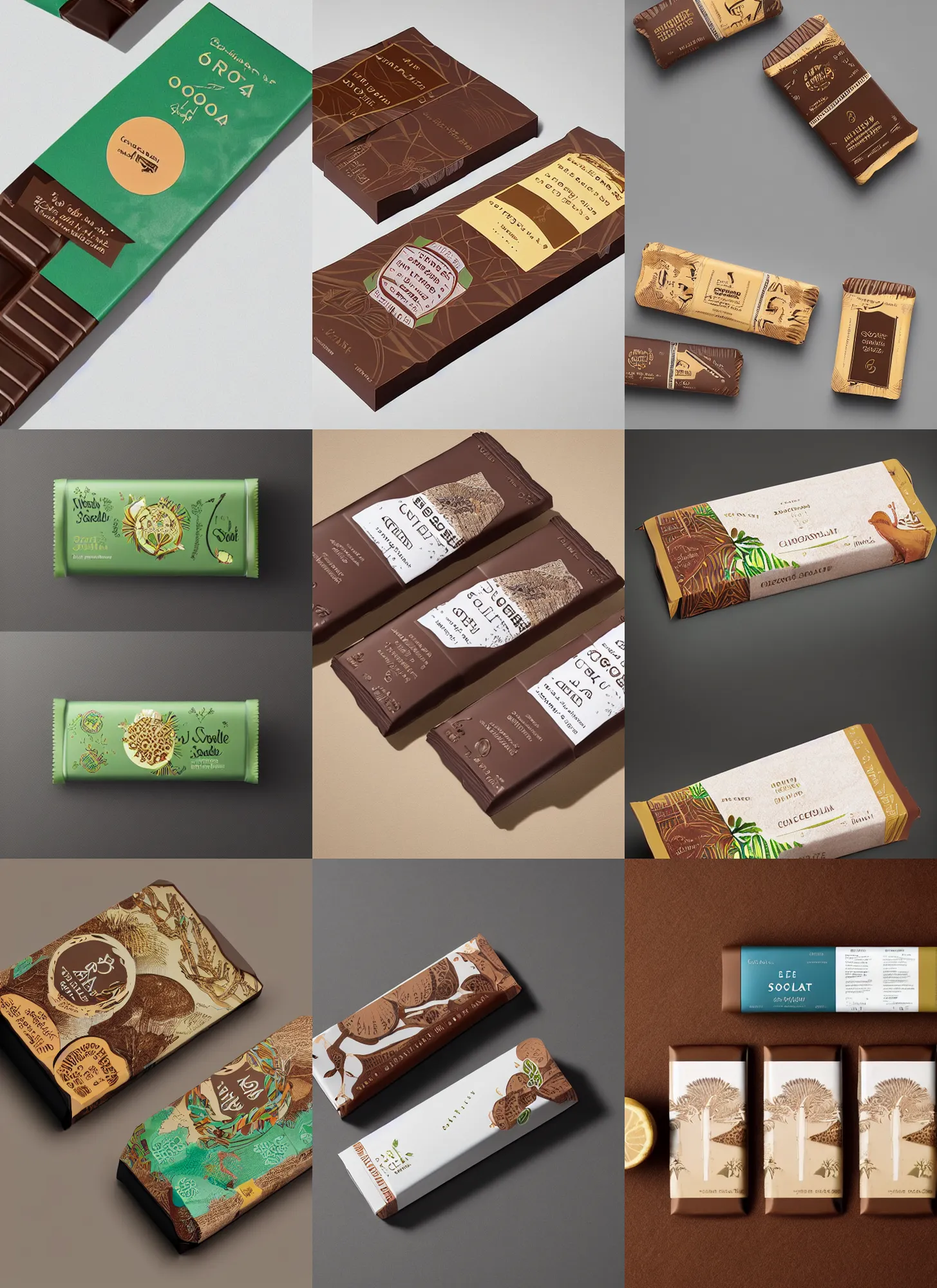 Prompt: socotra island inspired conceptual chocolate bar packaging, label design, behance, packaging of the world, award, front label, packaging design, craft