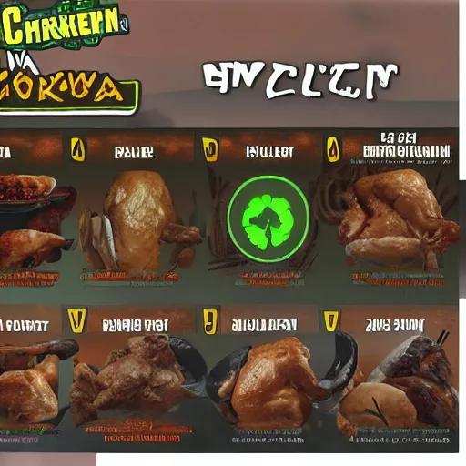 Prompt: weruva chicken dinner