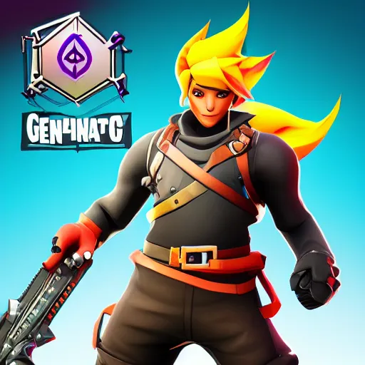 Image similar to fortnite x genshin impact crossover game