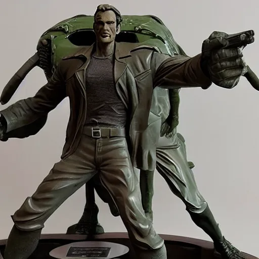 Prompt: limited edition model statue inspired by the movie independence day