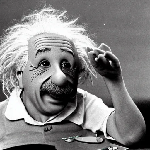 Image similar to Einstein as a Muppet.