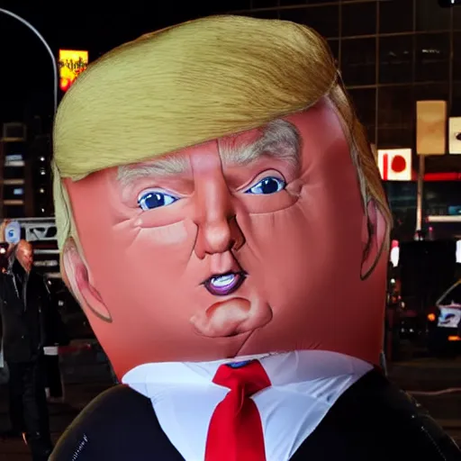 Prompt: donald trump as an inflatable doll!