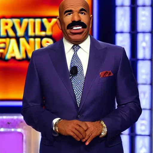 Prompt: Steve harvey on family feud as George Washington