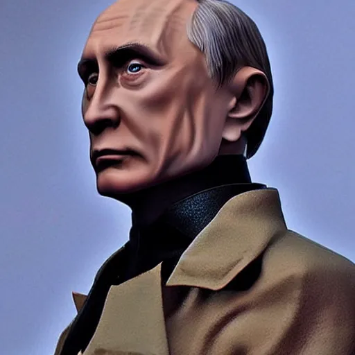 Prompt: model of person looking like vladimir putin in marvel universe, photorelistic, cool view