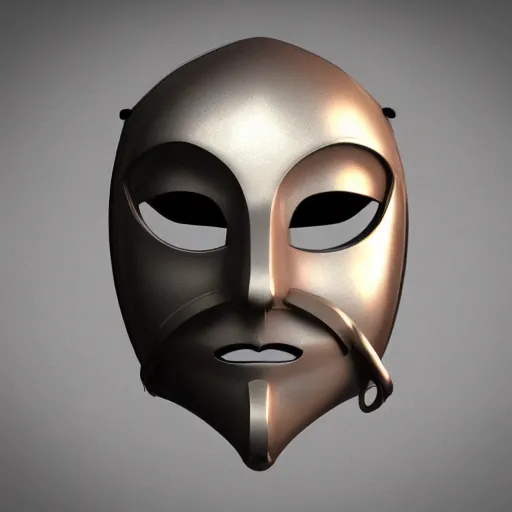 Prompt: venetian bauta mask, futuristic, houdini render