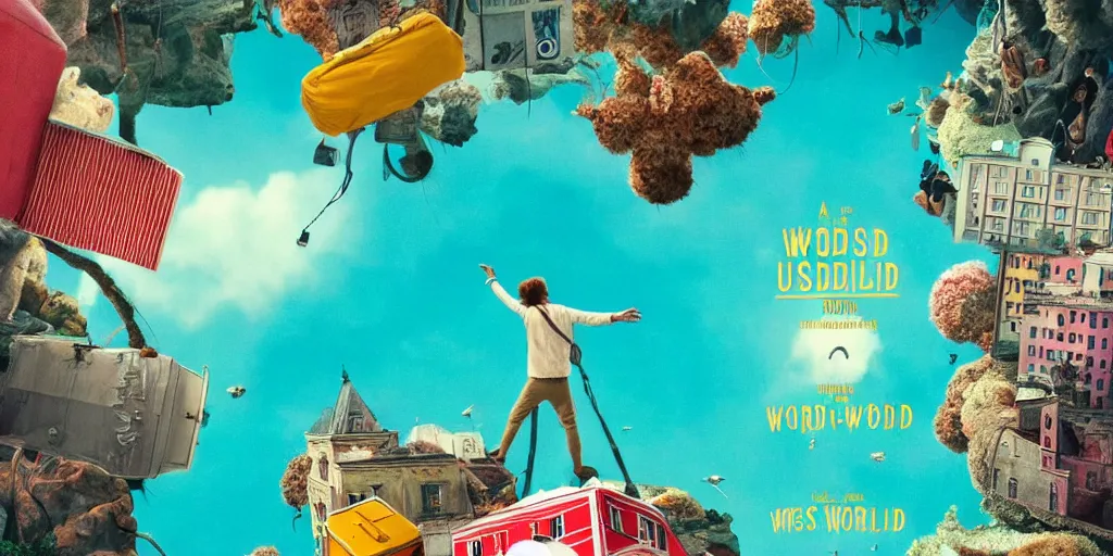 Image similar to a very high resolution image from a new movie, upside - down world, beautiful scenery, photorealistic, photography, directed by wes anderson