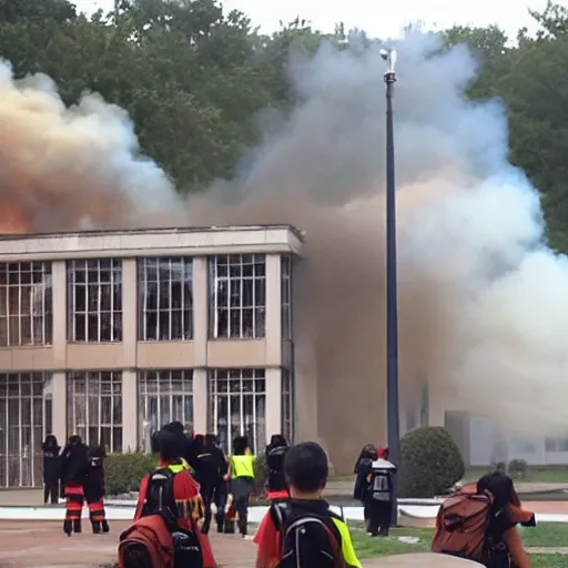 Image similar to school on fire