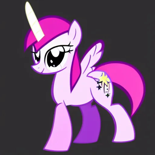 Image similar to hybrid between a cenomorph and a my little pony