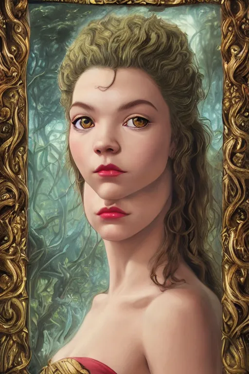 Prompt: A fantasy comic book style portrait painting of Anya Taylor-Joy, Cory Chase, hybrid, as an Atlantean Reptilian Warrior, François Boucher, Oil Painting, Mystical Valkyrie, unreal 5, DAZ, hyperrealistic, octane render, Regal, Refined, Detailed Digital Art, RPG portrait, Michael Cheval, William-Adolphe Bouguereau, Walt Disney (1937), Steampunk, dynamic lighting, Highly Detailed, Cinematic Lighting, Unreal Engine, 8k, HD