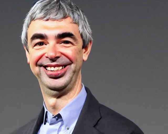 Prompt: book with larry page on the cover