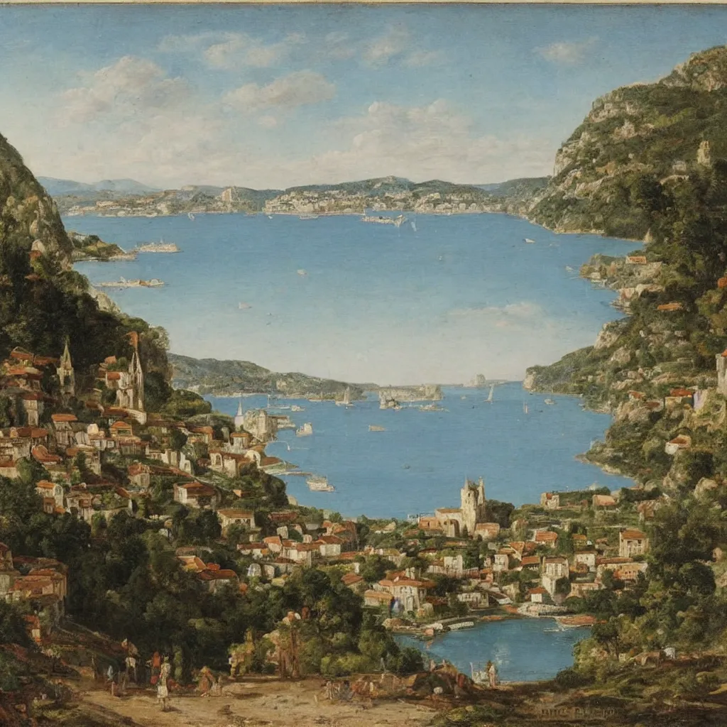 Image similar to view of Ville Franche sur Mer by Claude Lorraine