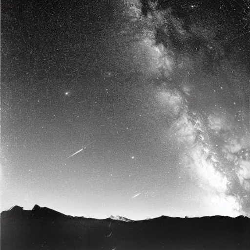 Image similar to stunning photograph of the milky way taken by ansel adams