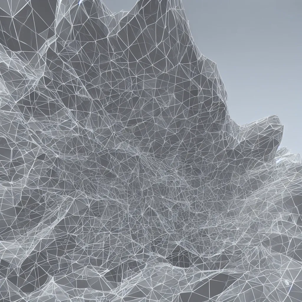 Prompt: a multi layer of forms and shapes intersecting with voids architecture render