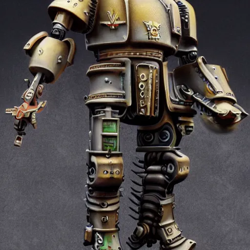 Image similar to 8 0 mm resin detailed miniature of a warhammer 4 0 k robot viking, product introduction photos, 4 k, full body, hyper detailed,