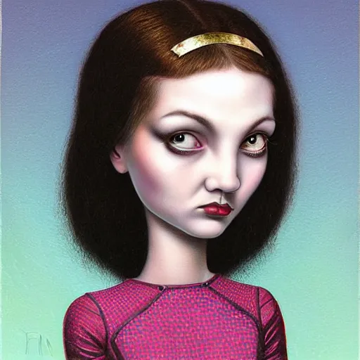 Prompt: Vulcan girl, by Mark Ryden