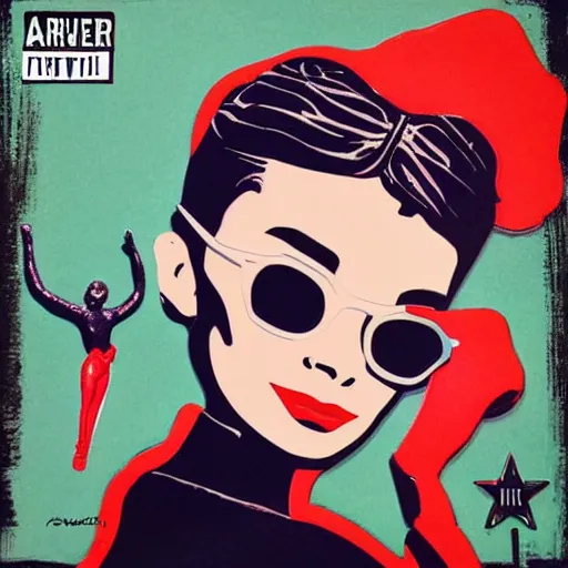 Image similar to audrey hepburn cos play butcher billy, stop motion vinyl action figure, plastic, toy, butcher billy style