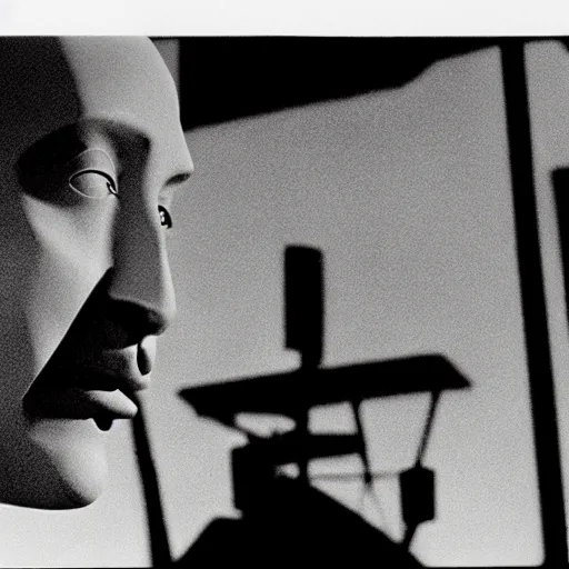 Prompt: movie still of robot dali, cinematic composition, cinematic light, criterion collection, by david lynch