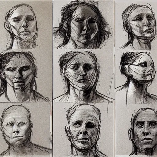 Image similar to artist face sketches by George Bridgman