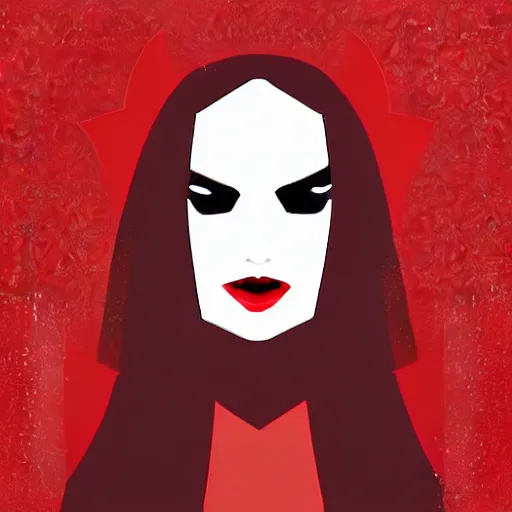 Image similar to scarlet witch, digital art, icon, svg