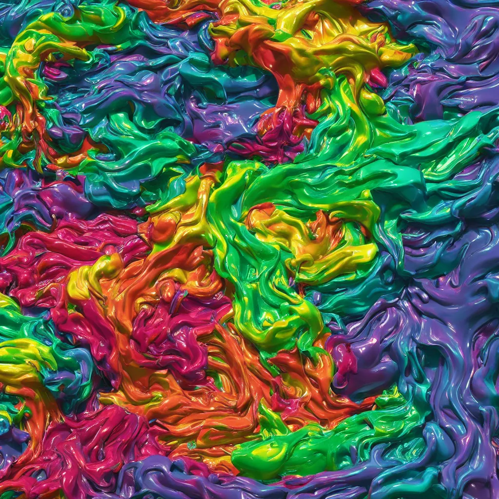 Image similar to painful pleasures by lynda benglis, octane render, colorful, 4 k, 8 k