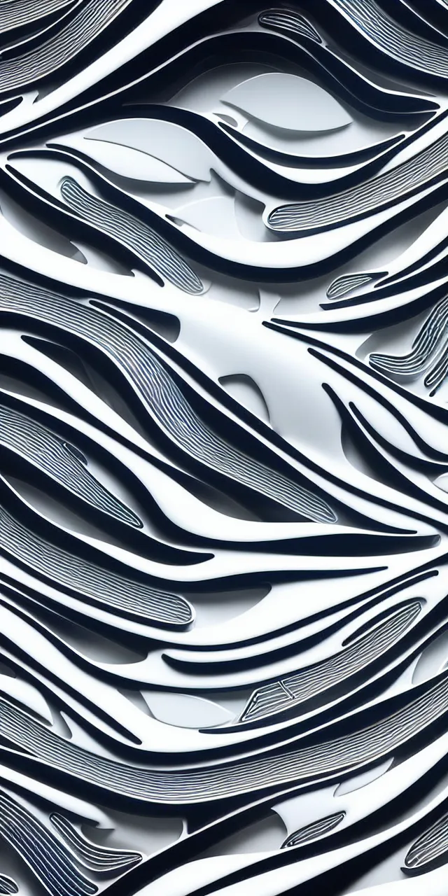 Prompt: A seamless pattern of close-up of 3D futuristic sci-fi white and gold-plated concept cars by zaha hadid, close-up, detail shot, ash thorp khyzyl saleem, karim rashid, 3D, futuristic car, Blade Runner 2049 film, large patterns, Futuristic, Symmetric, Hajime Sorayama, Marc Newson, Macro details, keyshot product render, plastic ceramic material, Transparent Glass surfaces, Backlit glass, shiny gloss water reflections, High Contrast, metallic polished surfaces, seamless pattern, white , grey, black cyan gold and aqua colors, Octane render in Maya and houdini, vray, ultra high detail ultra realism, unreal engine, 4k in plastic dark tilt shift