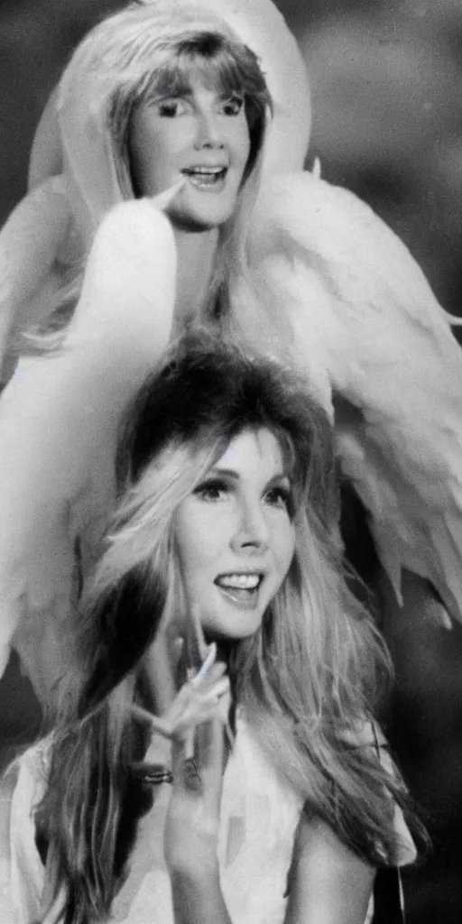 Image similar to Olivia Newton John as an angel in heaven