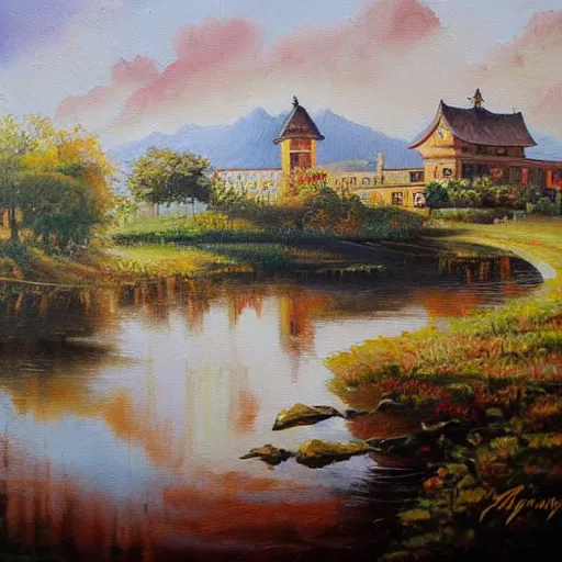 Image similar to oil painting ¥¥¥¥ museum - quality