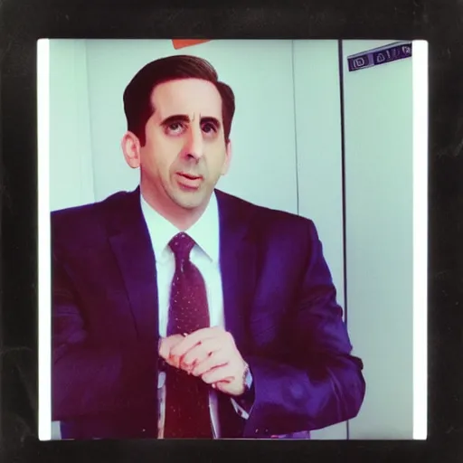 Prompt: michael scott on polaroid