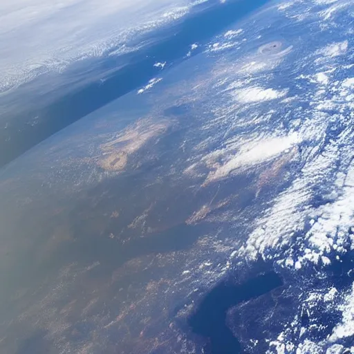 Prompt: aereal view of norway from the international space station