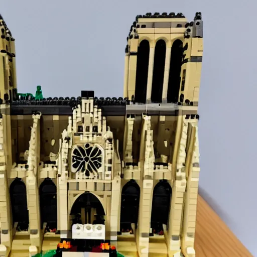 Image similar to notre dame made of lego