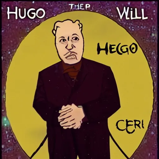 Prompt: hugo weavil as a cult leader