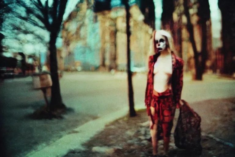 Image similar to 35mm color, lomography, last photo, portrait, fashion, weird, random, strange, spooky, interesting