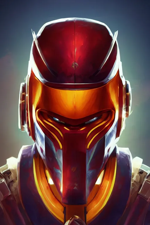 Image similar to epic mask helmet robot ninja portrait stylized as fornite style game design fanart by concept artist gervasio canda, behance hd by jesper ejsing, by rhads, makoto shinkai and lois van baarle, ilya kuvshinov, rossdraws global illumination radiating a glowing aura global illumination ray tracing hdr render in unreal engine 5