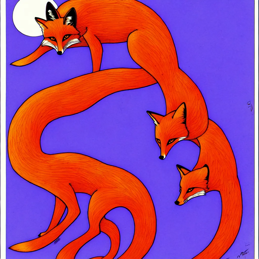 Image similar to fox by moebius