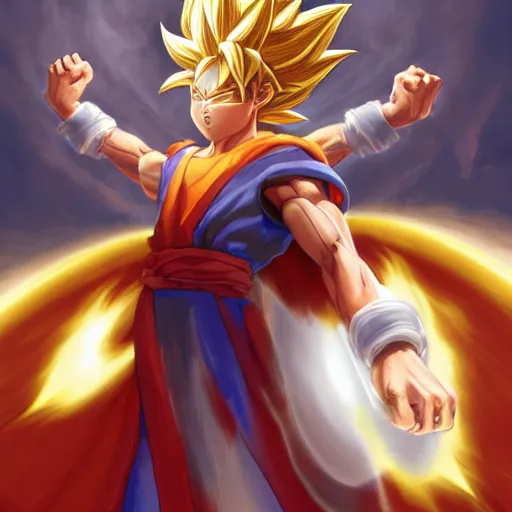 Image similar to Sonic Jesus christ transforming in super Saiyan holding the a shiny Sacred Ring, by Stanley Artgerm Lau, WLOP, Rossdraws, James Jean, Andrei Riabovitchev, Marc Simonetti, Yoshitaka Amano, ArtStation, CGSociety,