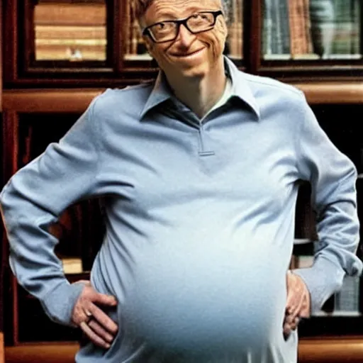 Image similar to pregnant bill gates