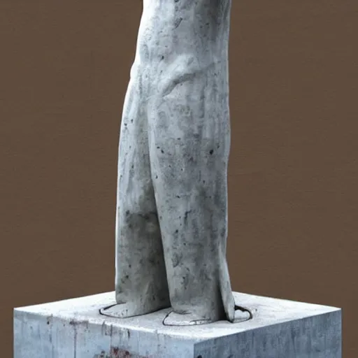 prompthunt: SCP-173 is a reinforced concrete sculpture of unknown origin  measuring 2.0 meters tall and weighing approximately 468 kg. The statue is  vaguely humanoid in shape, although improperly proportioned. Traces of  ketchup