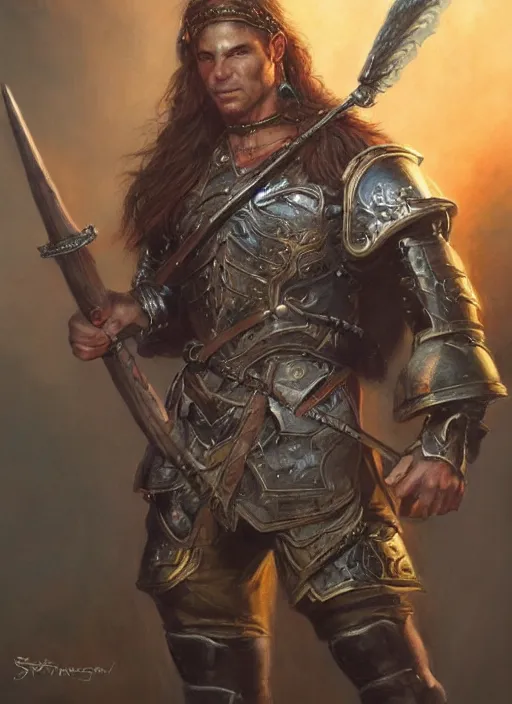 Image similar to a ultra realistic fantasy portrait painting of a male warrior, ultra detailed, art by ralph horsley, swanland, sabbas, dynamic lighting,. cinematic lighting