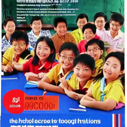 Image similar to 1 9 9 0 s singaporean public education poster for secondary schools