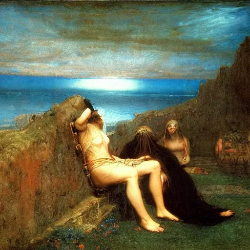 Prompt: the island of the dead, by arnold bocklin - n 4